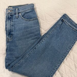 MADEWELL Vintage Straight Crop Blue Denim Jeans